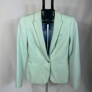 Tommy Hilfiger Women’s Light Blue Tailored Blazer Size 4 Single Button